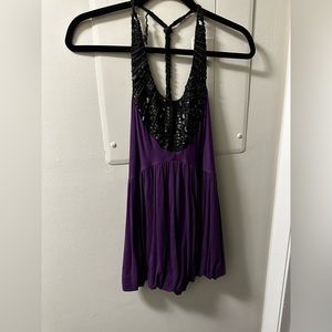 Purple top with beaded color.